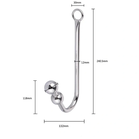 Anal Hooks and Cuffs 5334 Elegant Collar Anal with Beaded Hook 0121